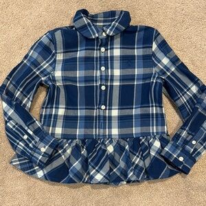 Blue Plaid Kids Shirt